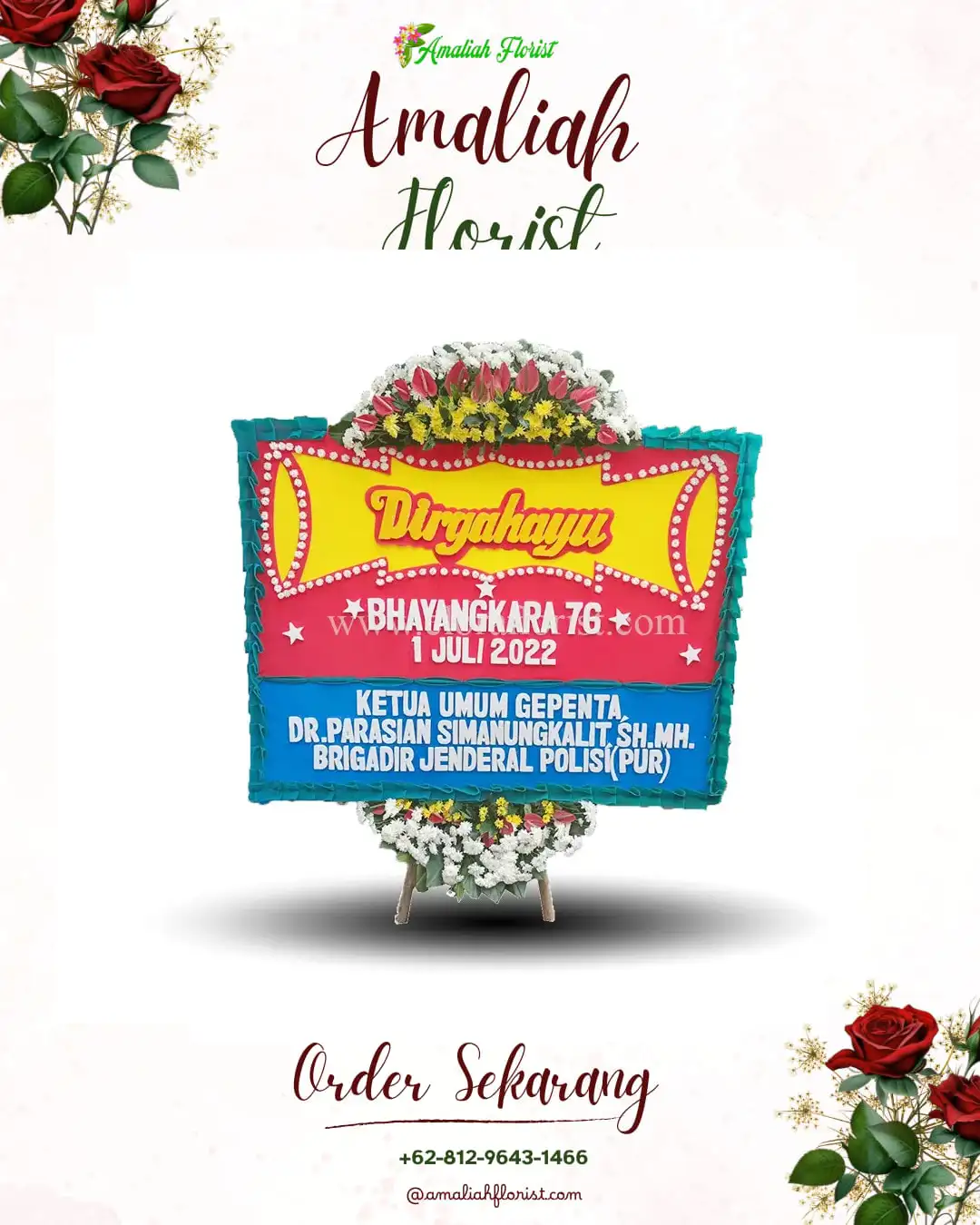 Papan Bunga HUT Ulang Tahun Teupah Tengah